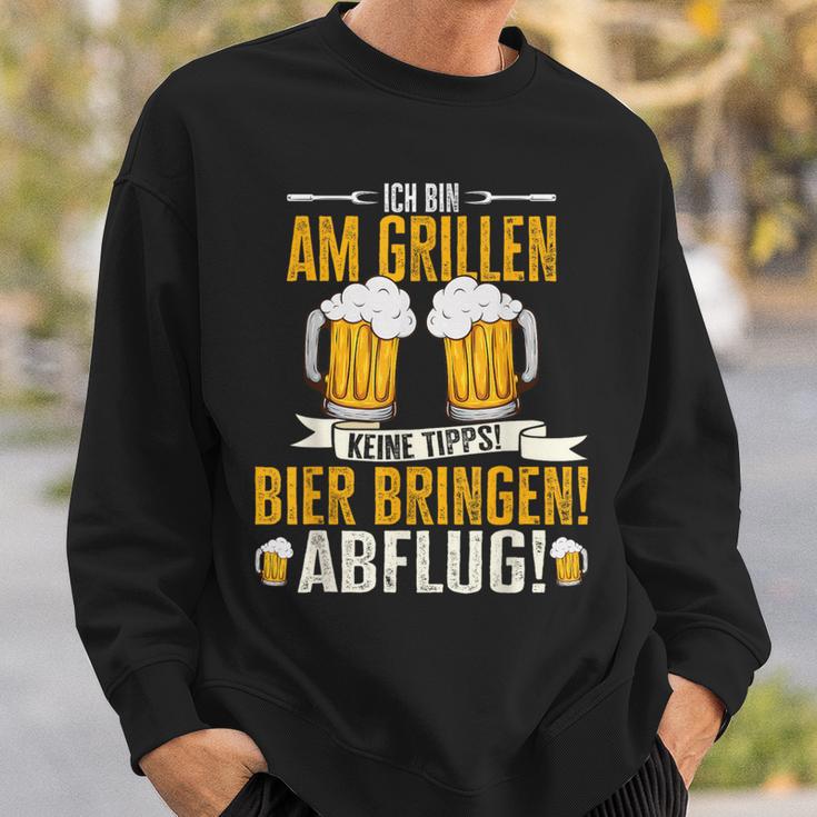 Grillmeister Bin Am Grill Papa Bbq Grill Grillabend Sweatshirt Geschenke für Ihn