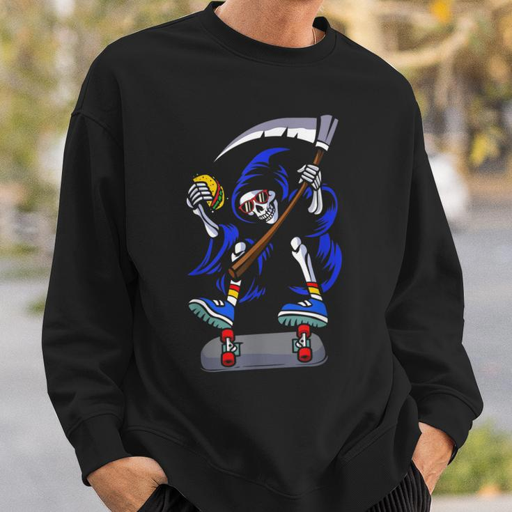 Grim Reaper Taco Sweatshirt Gifts for Him