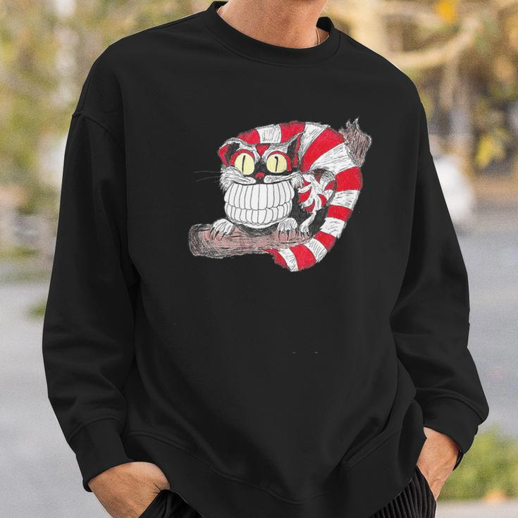 Grinning Cheshire Cat Fantasy Sweatshirt Gifts for Him