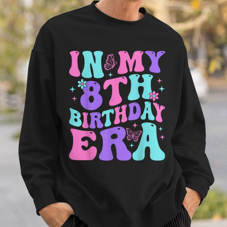 Groovy In My 8Th Birthday Era Eight 8 Years Old Birthday Sweatshirt Gifts for Him