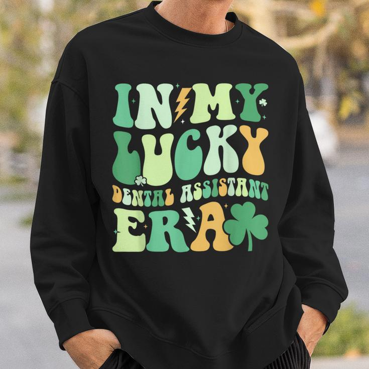 Groovy In My Lucky Dental Assistant Era St Patrick's Day Sweatshirt Gifts for Him