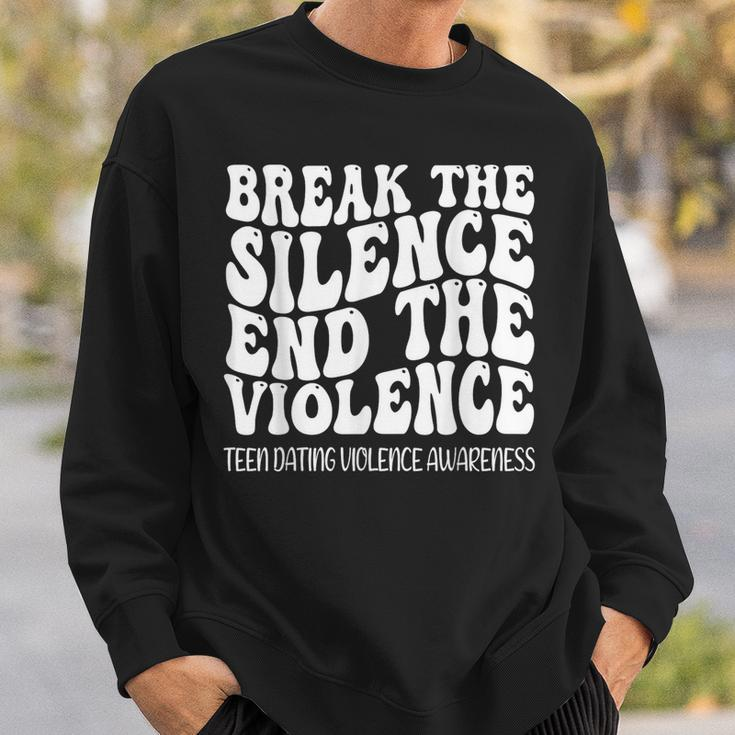 Groovy We Wear Orange N Dating Violence Awareness Sweatshirt Gifts for Him