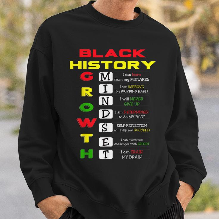 Growth Mindset Definition Cool Black History Month 2024 Sweatshirt Gifts for Him