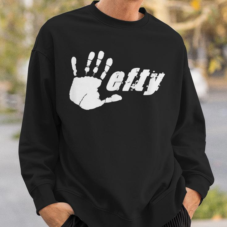 Grungy Hand Print Lefty Pride 2 Fun Sweatshirt Gifts for Him
