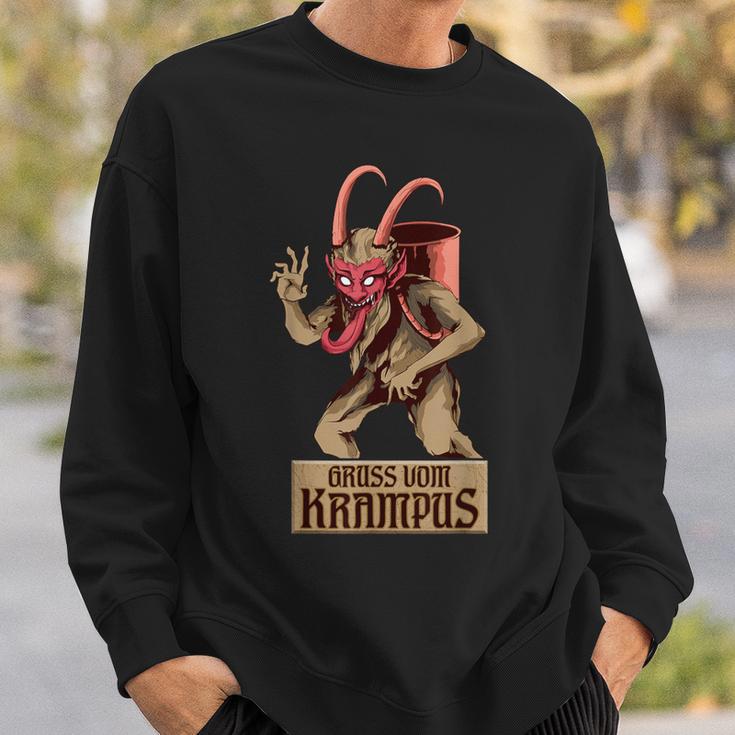 Gruss Vom Krampus Böse Frohe Krampus Weihnachtsdämon Sweatshirt Geschenke für Ihn