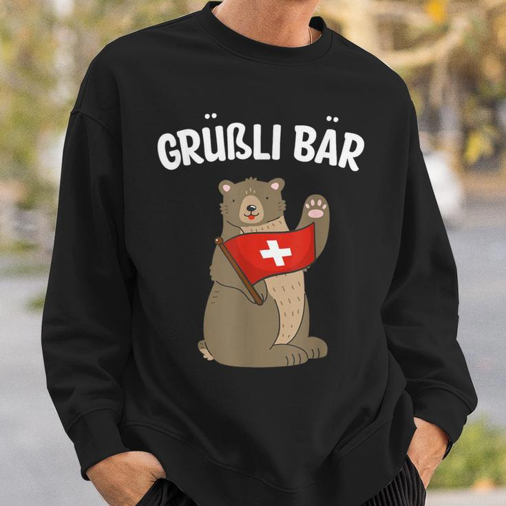 Grüßli Bear Swiss Grüezi Grizzly Bear Sweatshirt Geschenke für Ihn