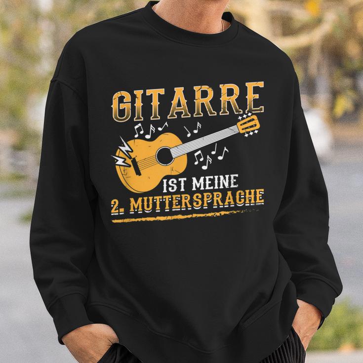 Guitar Is Meine Muttersprache Guitar Player Rock Band Sweatshirt Geschenke für Ihn