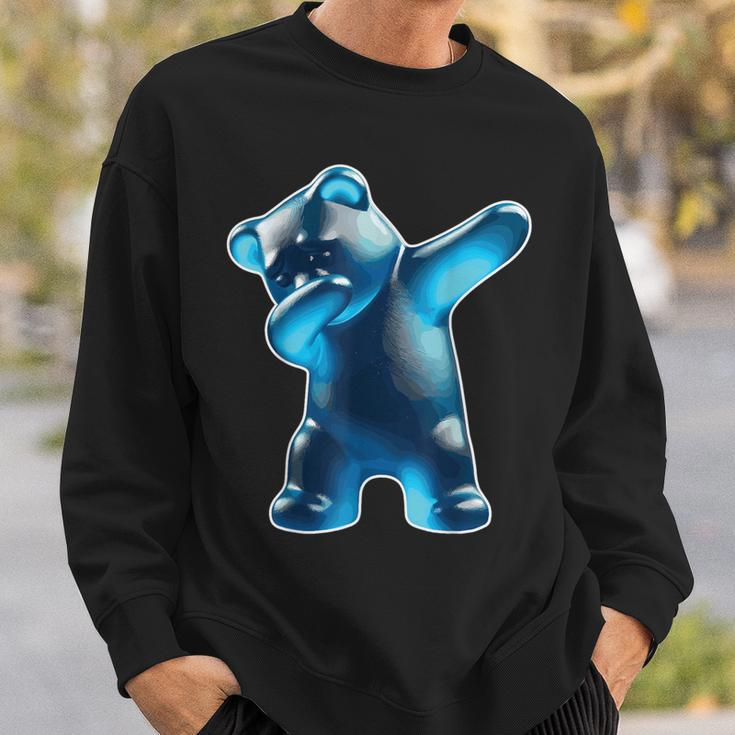 Gummy Bear Blue Gummy Bear Dabbing Gummy Bear Sweatshirt Gifts for Him