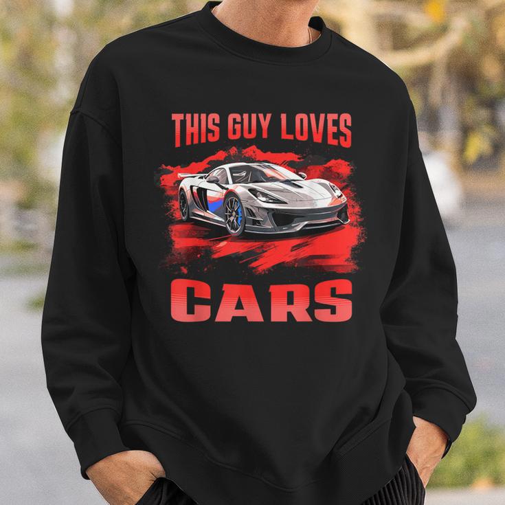 This Guy Loves Cars Supercar Sports Car Exotic Concept Boys Sweatshirt Gifts for Him