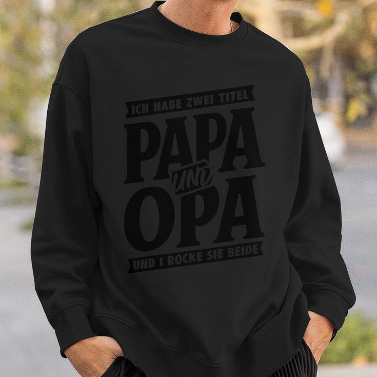 Habe Zwei Titel Papa Opa Rocke Beide Handwerker -Atertag Sweatshirt Geschenke für Ihn