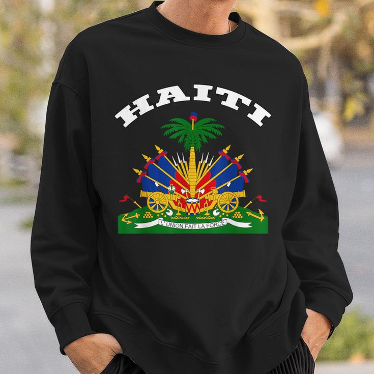 Haiti Coat Of Arms Flag Souvenir Port-Au-Prince Sweatshirt Gifts for Him