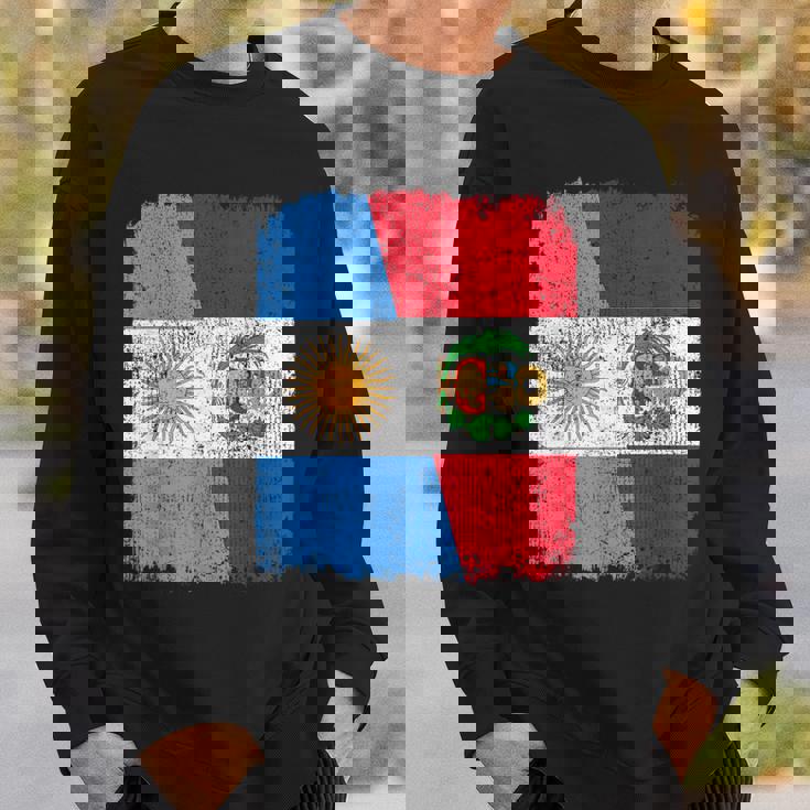 Half Argentinian Half Peruvian Flag Heritage Pride Roots Sweatshirt Gifts for Him