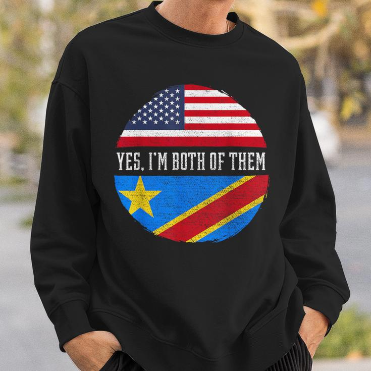 Half Congolese Usa Flag Democratic Republic Of The Congo Sweatshirt Gifts for Him