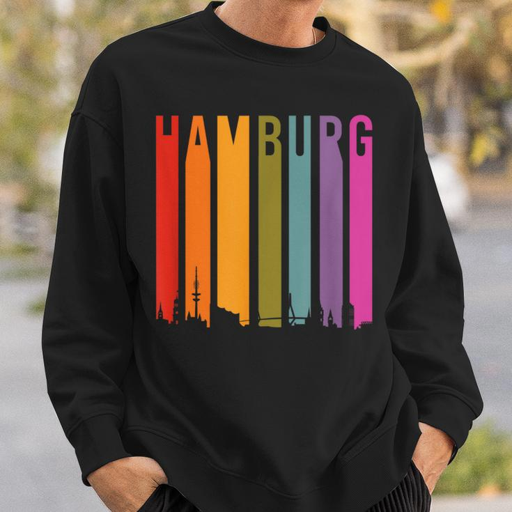 Hamburg Retro Skyline Souvenir Vintage Sweatshirt Geschenke für Ihn