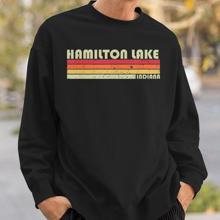 Hamilton Lake Indiana Fishing Camping Summer Sweatshirt Gifts for Him