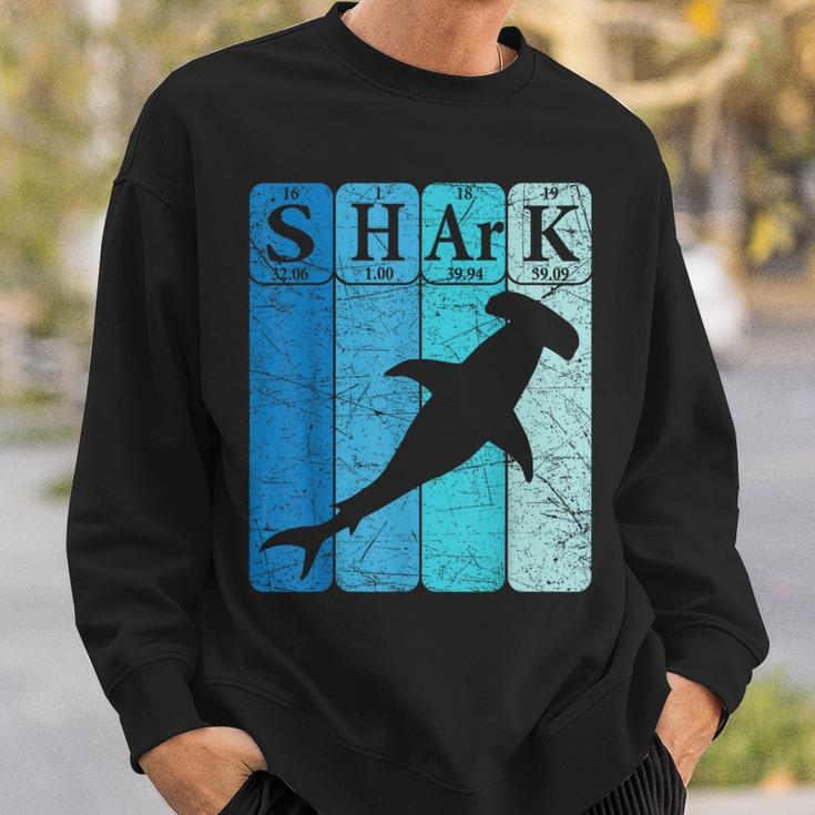Hammerhead Shark Periodic Table Elements Retro Shark Sweatshirt Gifts for Him