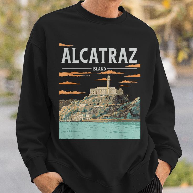 Hand-Drawn Alcatraz Sweatshirt Geschenke für Ihn