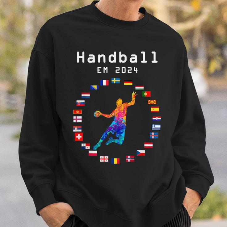 Handball Em 2024 Flag Handballer Sports Player Ball Sweatshirt Geschenke für Ihn