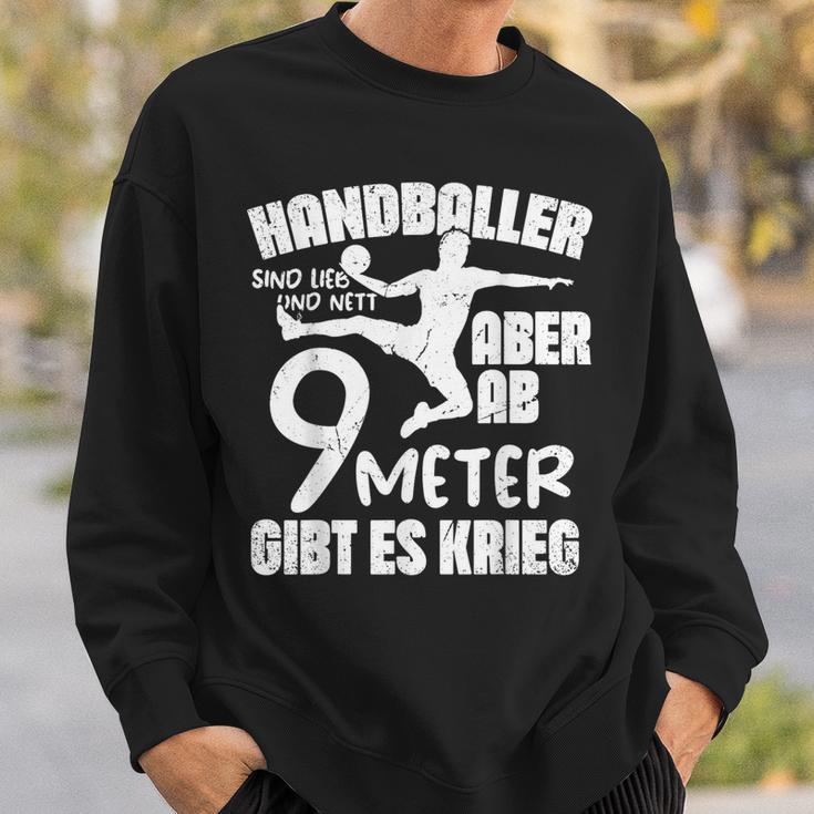 Handballer Sind Lieb Handball Saying Handball Fan Sweatshirt Geschenke für Ihn