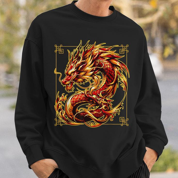 Happy Chinese New Year 2024 Lunar New Year Red Dragon Sweatshirt Gifts for Him