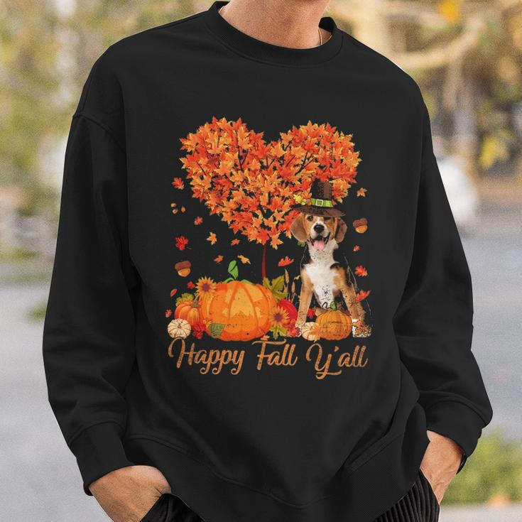 Happy Fall Y'all Beagle Dog Pumpkin Thanksgiving Sweatshirt Gifts for Him