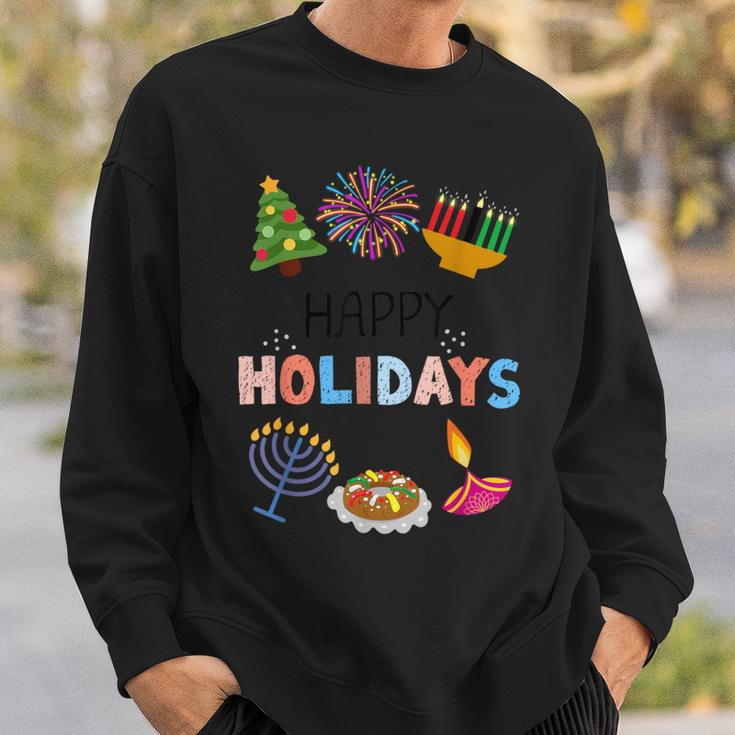 Happy Holidays Diwali Kwanzaa Hanukkah Christmas Sweatshirt Gifts for Him