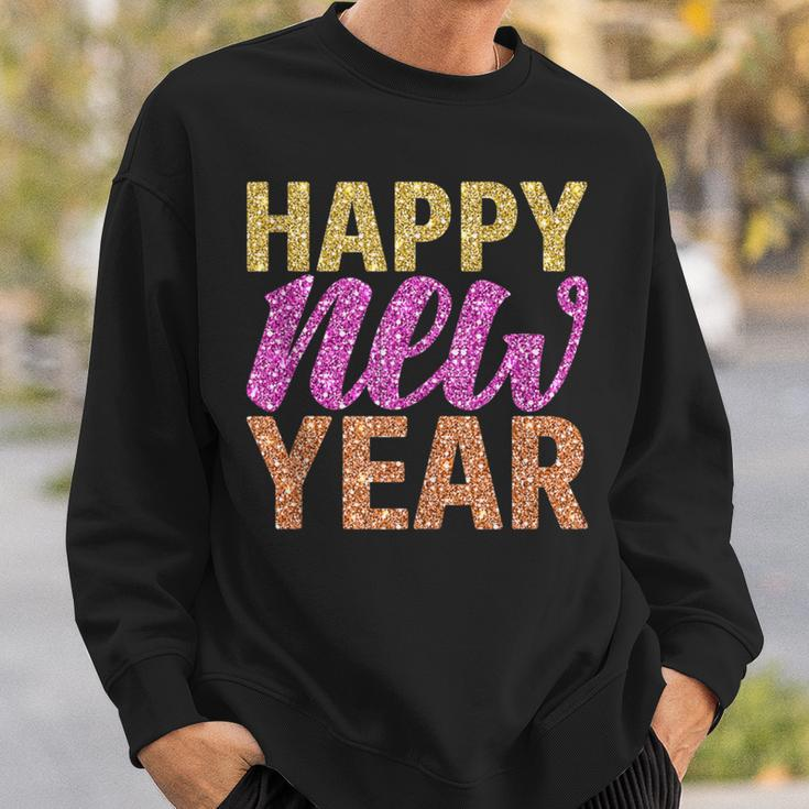 Happy New Year 2022 Sparkling Letters New Years Eve Sweatshirt Gifts for Him