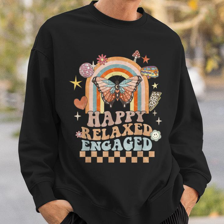 Happy Relaxed Engaged Aba Behavior Analyst Special Education Sweatshirt Gifts for Him