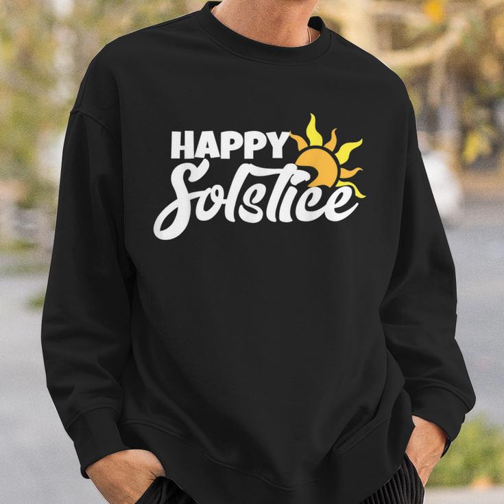 Happy Solstice Winter Solstice Pagan Sweatshirt Gifts for Him