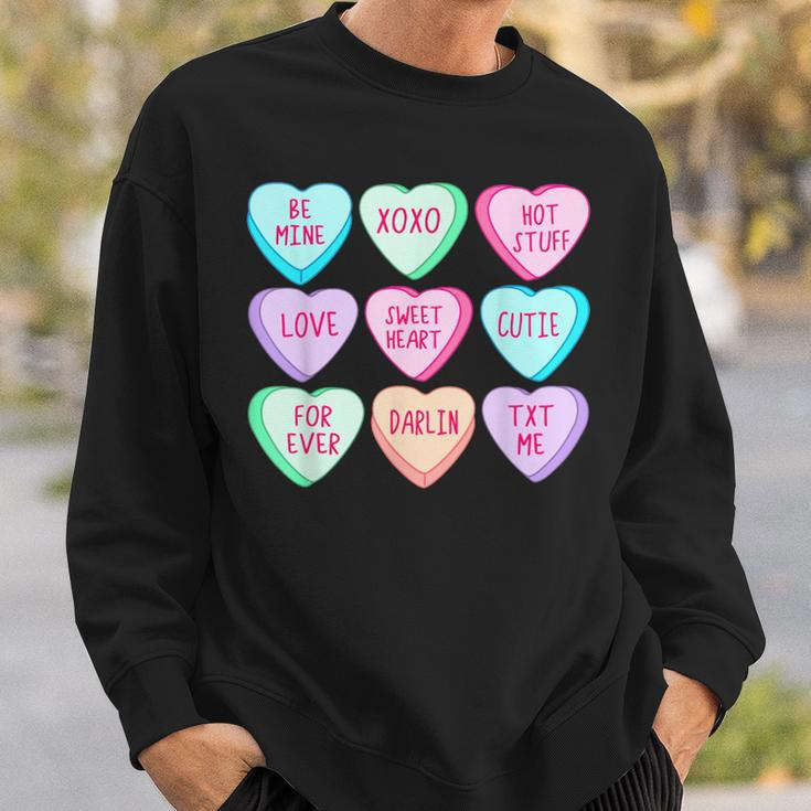 Happy Valentines Day Candy Conversation Hearts Cute Sweatshirt Gifts for Him