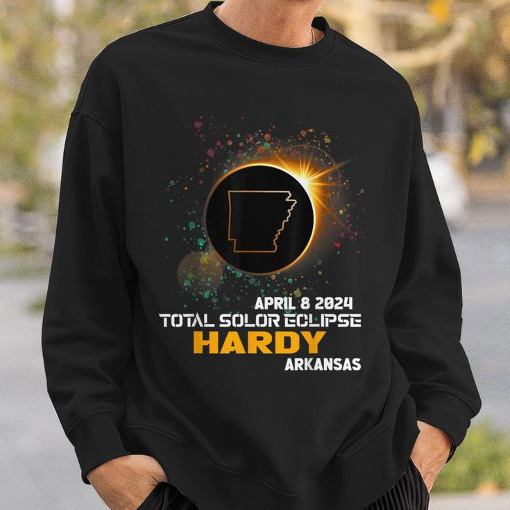 Hardy Arkansas Total Solar Eclipse 2024 Sweatshirt Gifts for Him