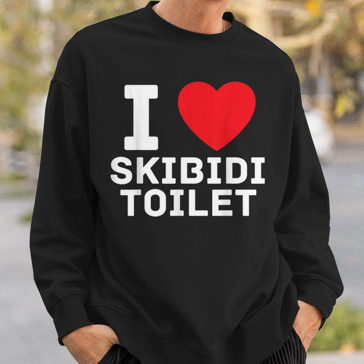 I Heart Skibidi Toilet I Love Skibidi Toilet Sweatshirt Gifts for Him