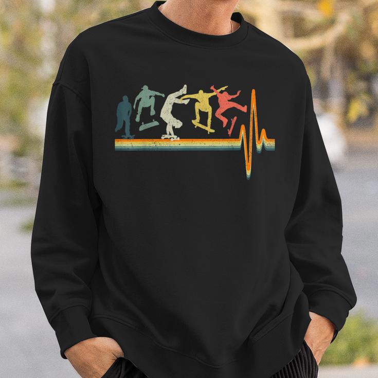 Heartbeat Love Skateboard Sweatshirt Gifts for Him