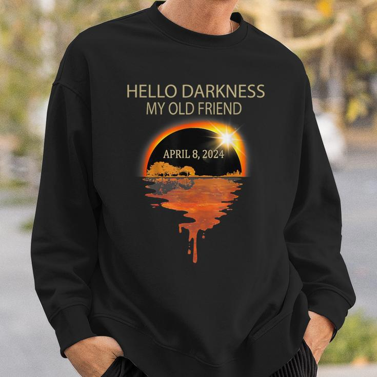 Hello Darkness My Old Friend 2024 Solar Eclipse 40824 Sweatshirt Gifts for Him