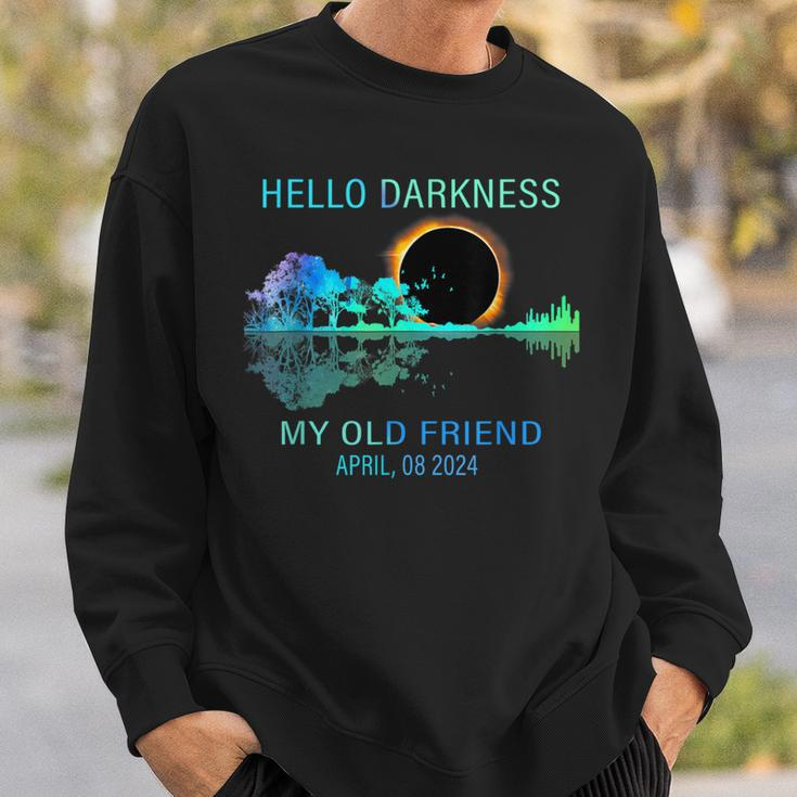 Hello Darkness My Old Friend 2024 Solar Eclipse April 08 24 Sweatshirt Gifts for Him