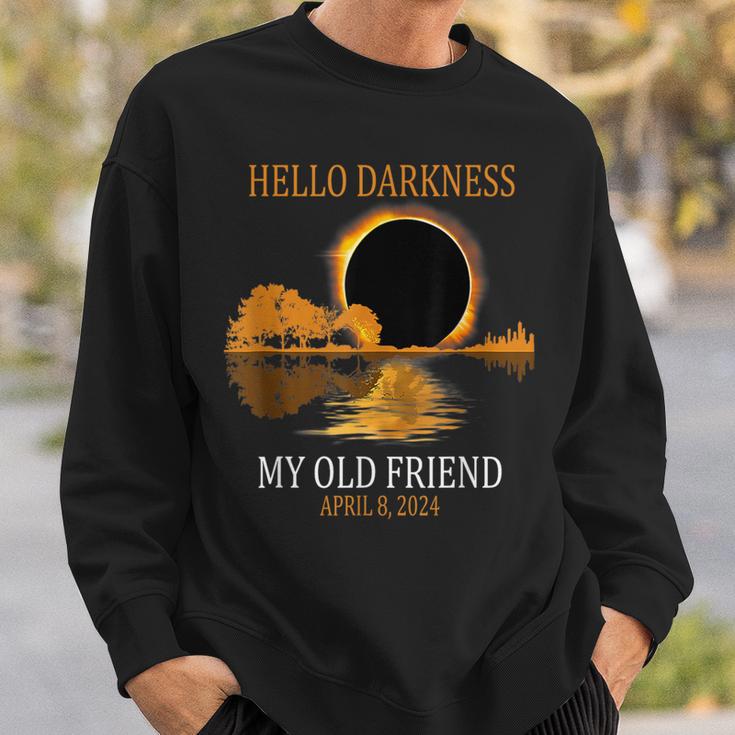 Hello Darkness My Old Friend Total Solar Eclipse 2024 Sweatshirt Gifts for Him