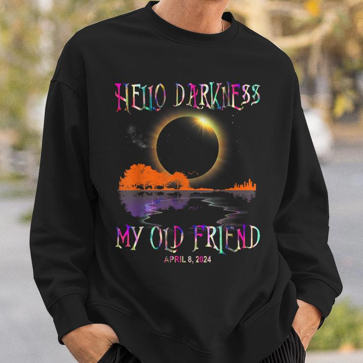 Hello Darkness My Old Friend Guitar Landscape April 08 2024 Sweatshirt Gifts for Him