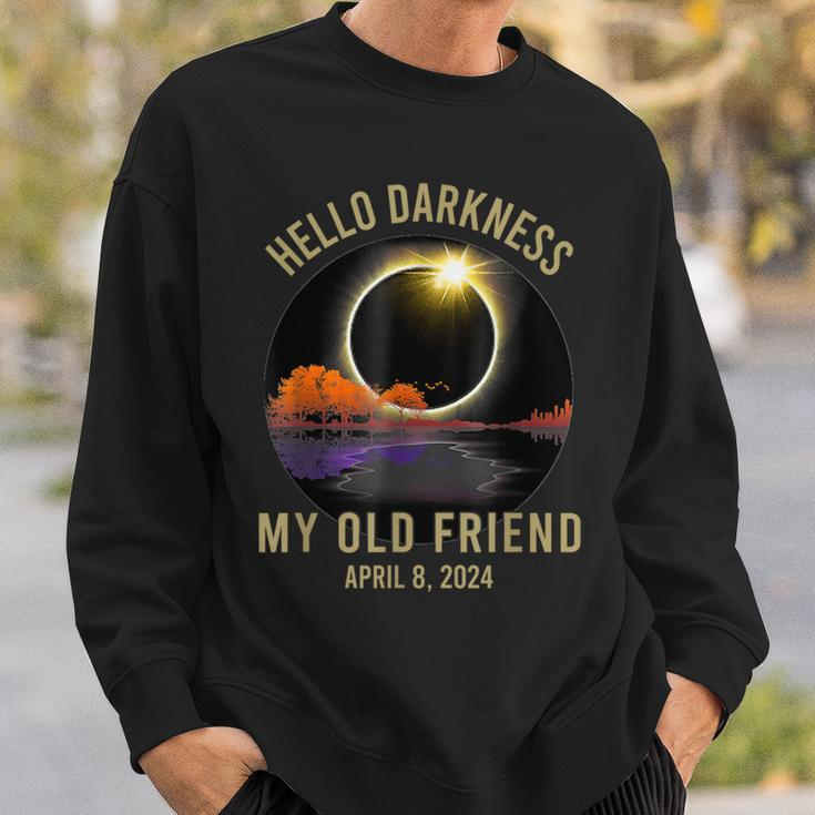 Hello Darkness My Old Friend Guitar Landscape Sweatshirt Gifts for Him