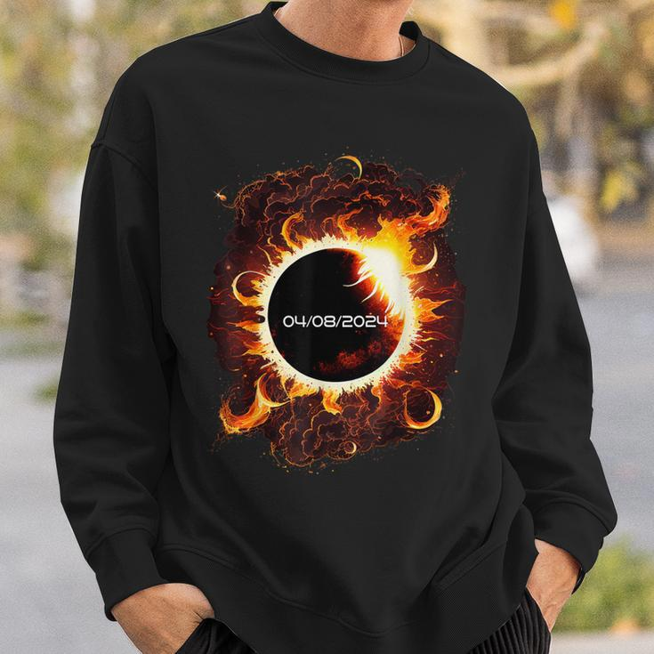 Hello Darkness My Old Friend Pink Solar Eclipse April Sweatshirt Gifts for Him