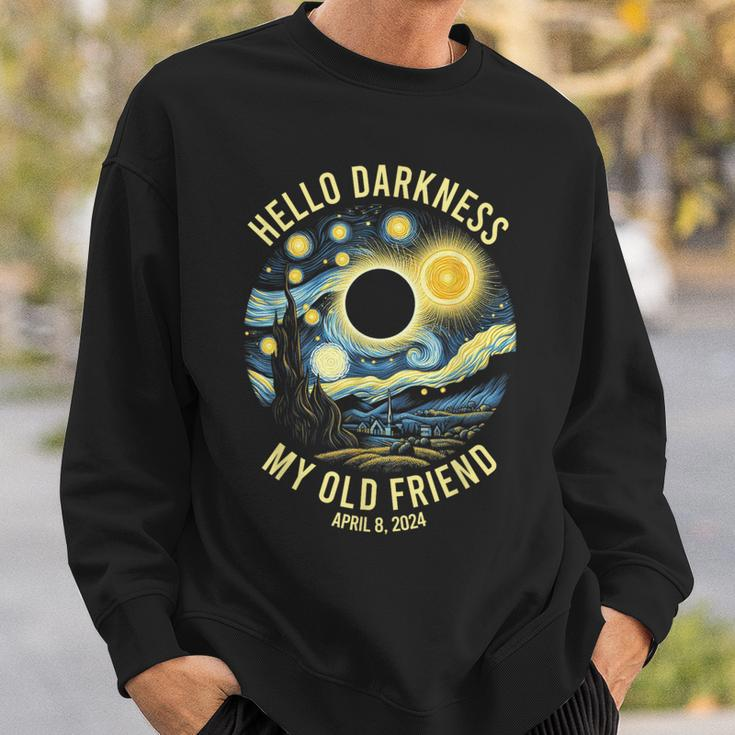 Hello Darkness My Old Friend Solar Eclipse April 8 2024 Sweatshirt Gifts for Him