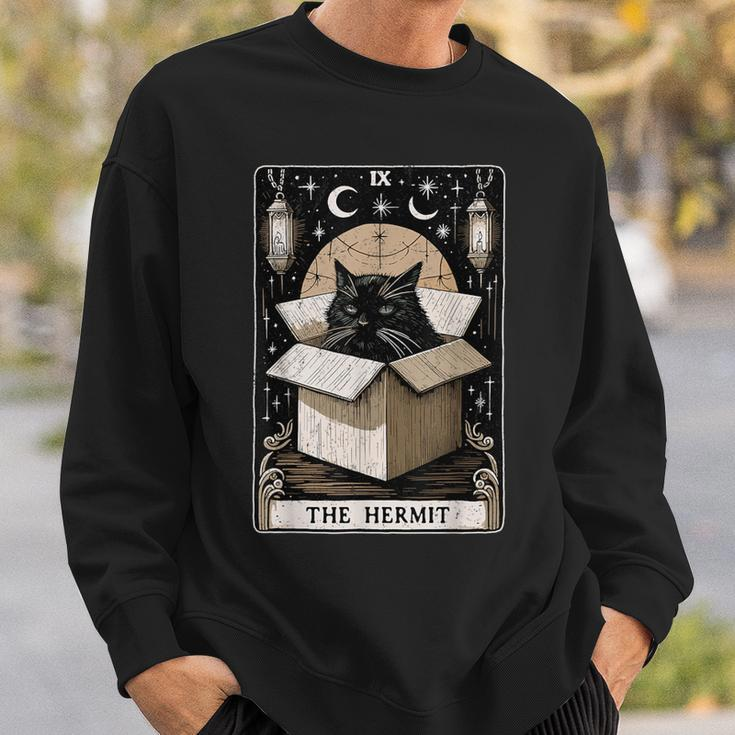 The Hermit Tarot Card Cat Lover Cat Sweatshirt Gifts for Him