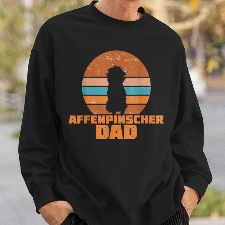 Herren Affenpinscher Dad Papaintage Hund Hunde Pfote Pfoten Sweatshirt Geschenke für Ihn