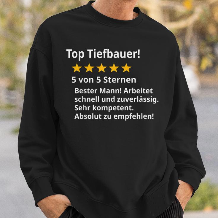 Herren Bester Tiefbauer Spruch Lustig Beruf Prüfung Sweatshirt Geschenke für Ihn