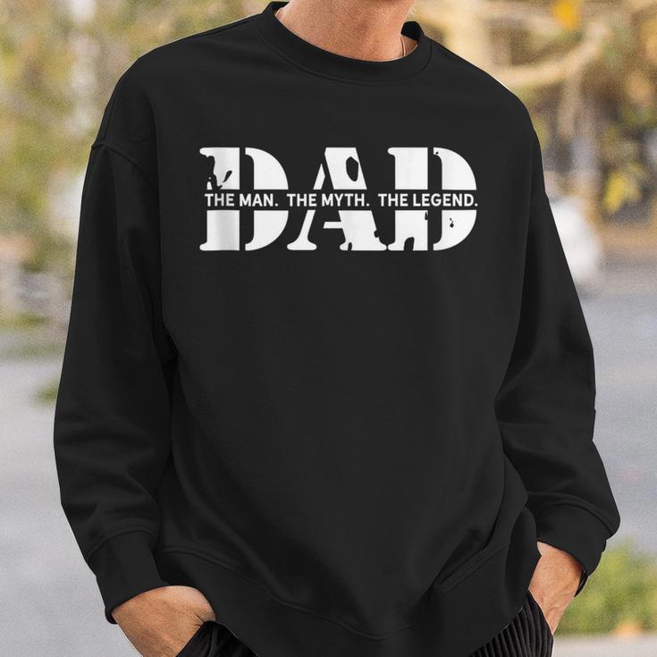 Herren Dad The Man The Myth The Legend Papa Der Mann Mythos Legende Sweatshirt Geschenke für Ihn