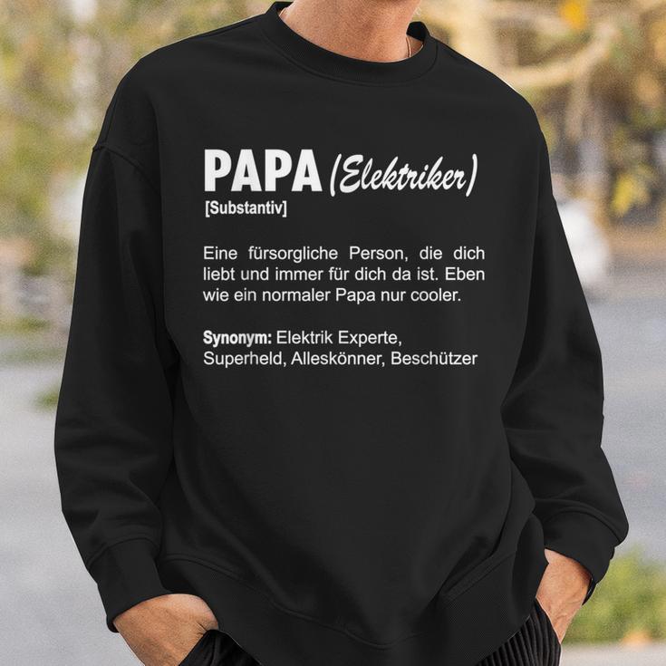 Herren Elektriker Papa Definitionater Elektroniker Sweatshirt Geschenke für Ihn