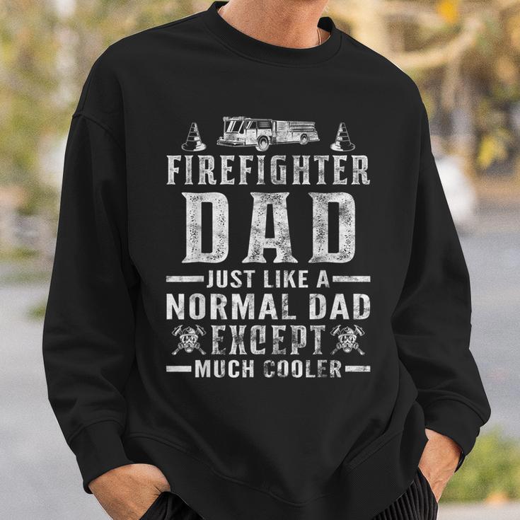 Herren Ich Bin Ein Feuerwehrvater Wie Ein Normaler Papa Aberiel Cooler Sweatshirt Geschenke für Ihn