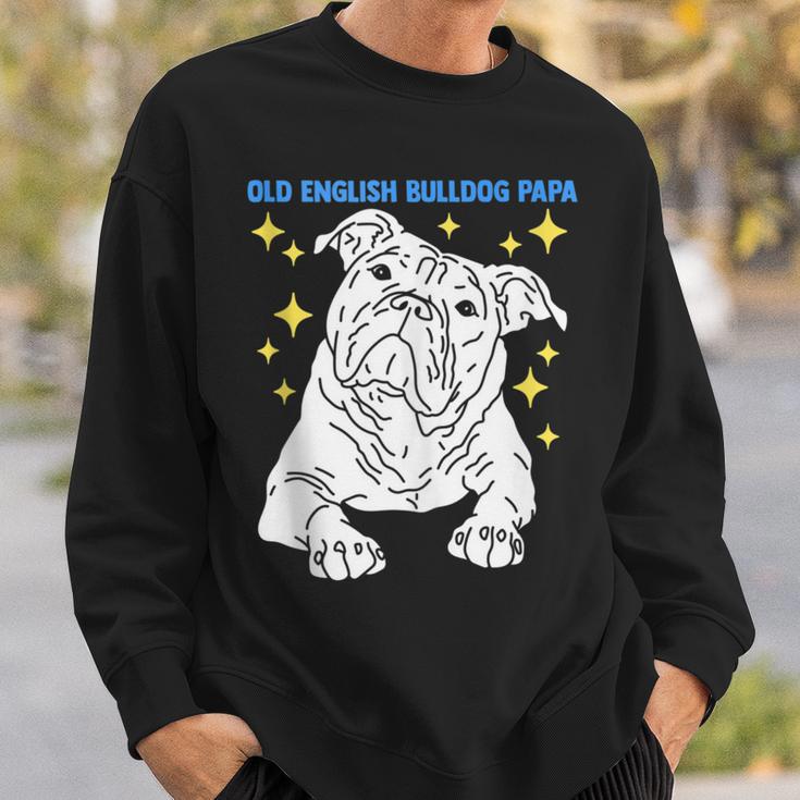 Herren Old English Bulldog Papa Herrchen Old English Bulldog Sweatshirt Geschenke für Ihn