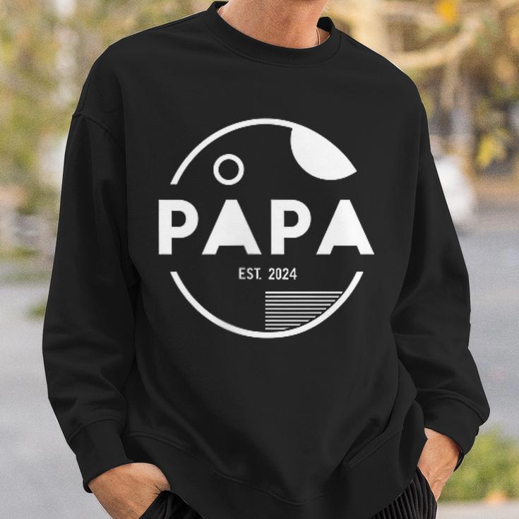 Herren Papa 2024Ater 2024 Befördert Zum Papa Est 2024 Sweatshirt Geschenke für Ihn