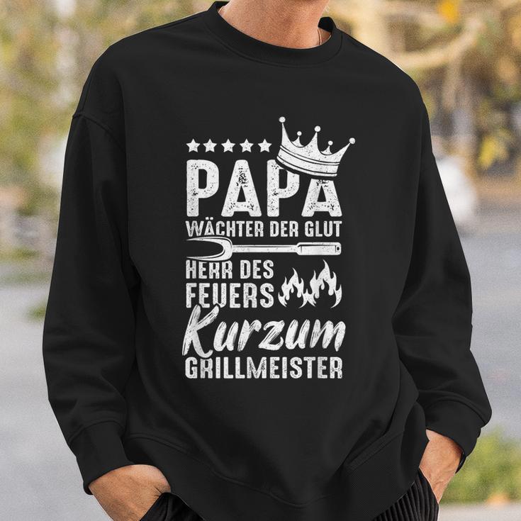 Herren Papa Wächter Der Glut Herr Des Feuers Kurzum Grillmeister Sweatshirt Geschenke für Ihn