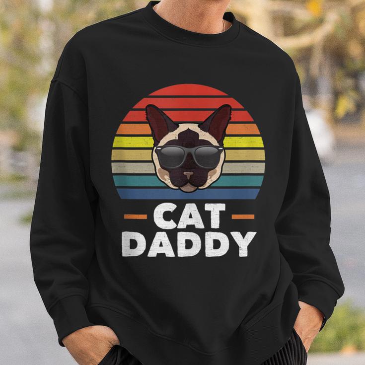 Herren Siamkatze Daddy Lustige Katze Papa Liebhaber Sweatshirt Geschenke für Ihn